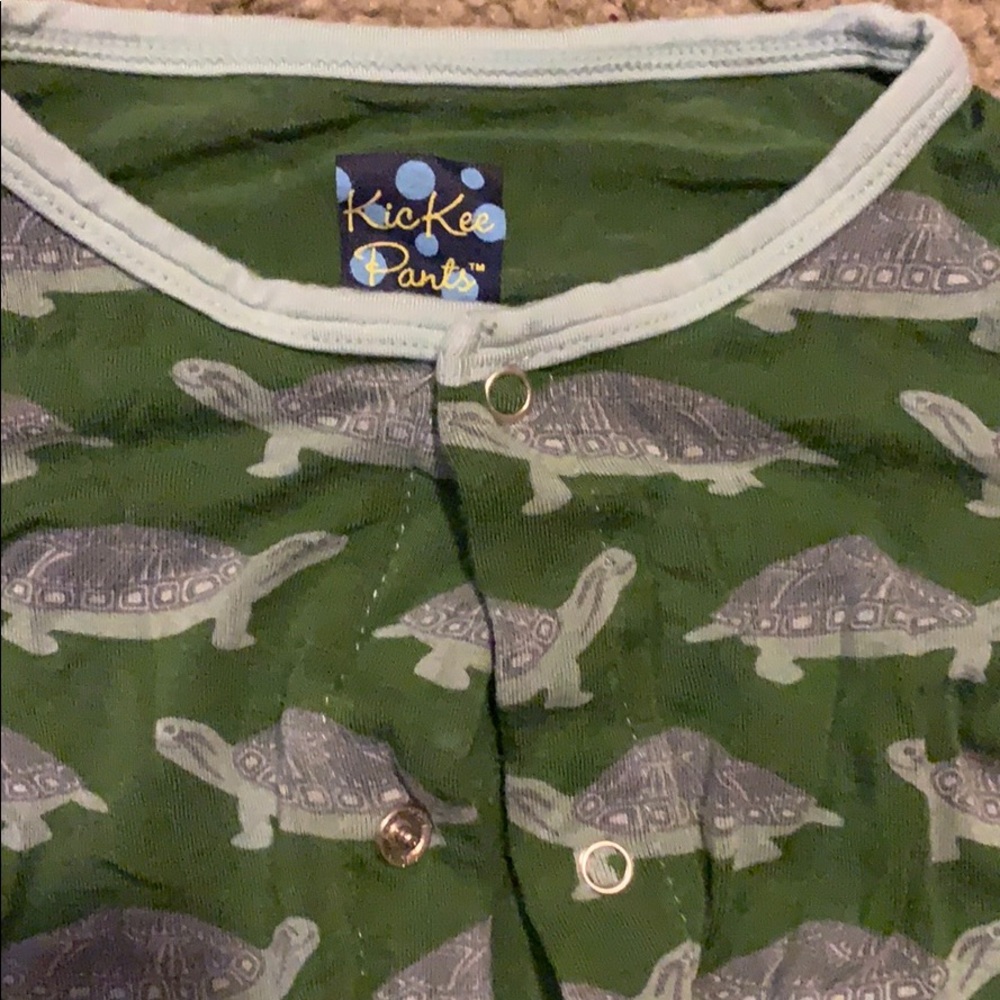 Turtle print kickee pants